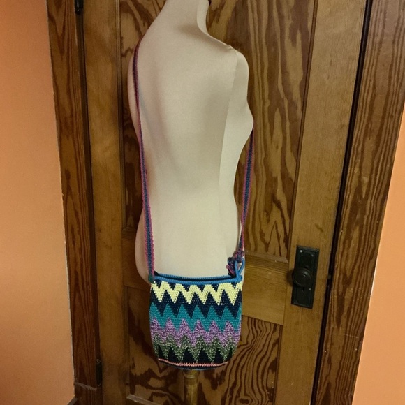 Vtg 90s Handmade Woven Purse - Picture 6 of 10